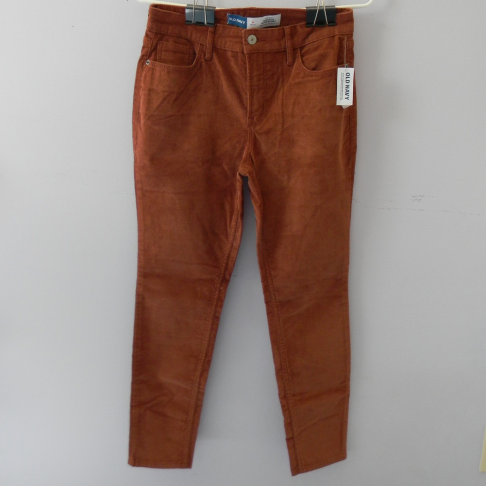 Old Navy rockstar skinny burnt orange corduroy pants